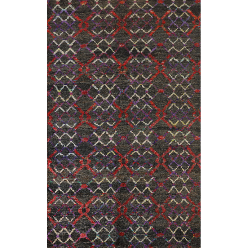 Tapis à motif de treillis marocain All-Over 6 x 9