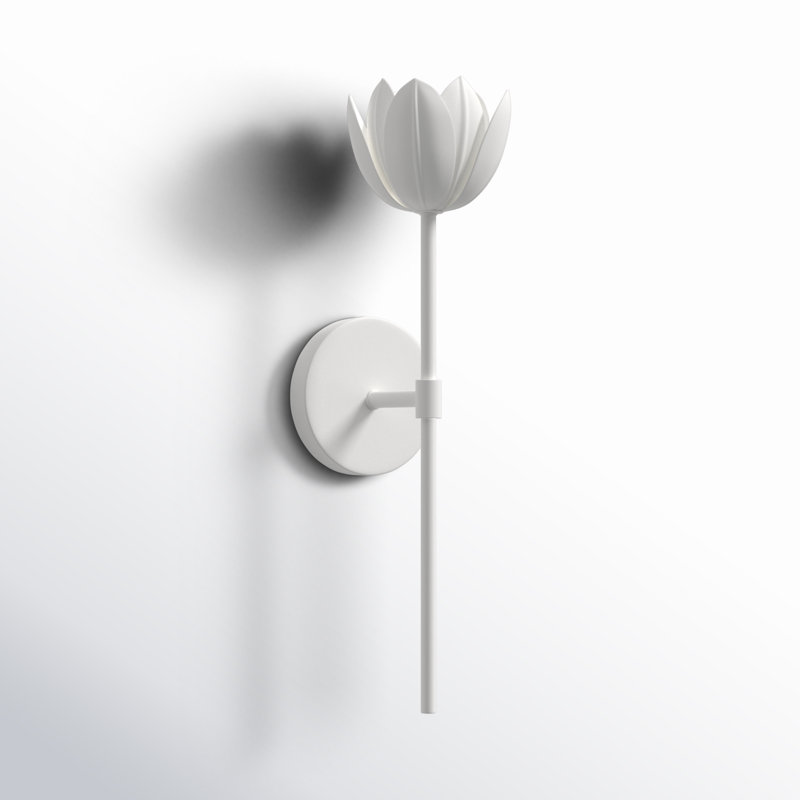 Dario 1 - Light LED Dimmable Armed Sconce in White, White