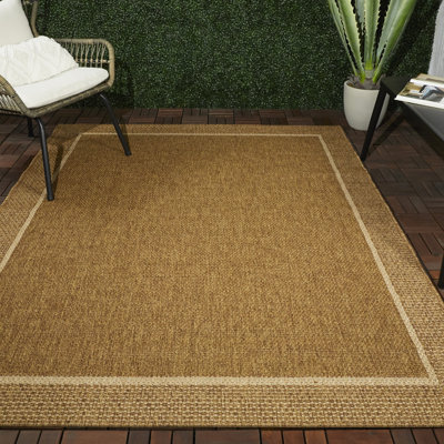 Tapis intérieur / extérieur brun clair Eakin