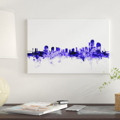 " Wilmington, Delaware Skyline " by Michael Tompsett Graphic Art Print