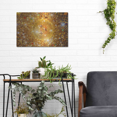 'Bitcoin Gilt', Metal Wall Art