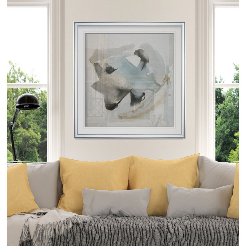 «Sand and Sky I», reproduction, H 16 po x l 16 po x p 1,5 po, Cadre argenté