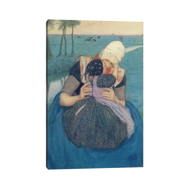 Mother And Child, 1900 by Charles William Bartlett - No Frame Gallery-Wrapped Canvas Giclée on Canvas
