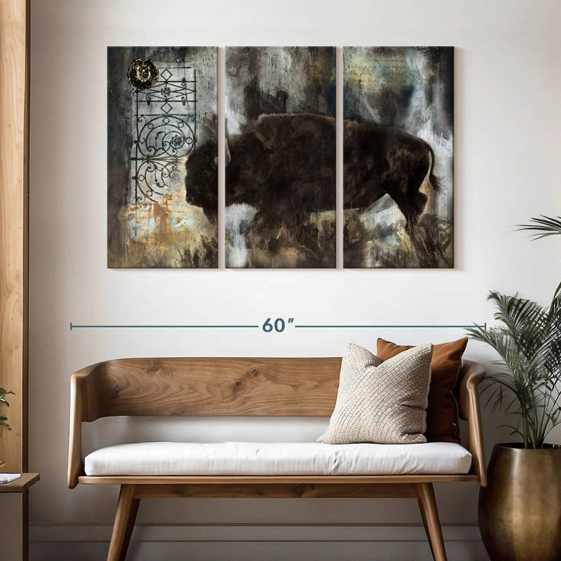 Brampt Wandering Buffalo, 32" H x 50" W