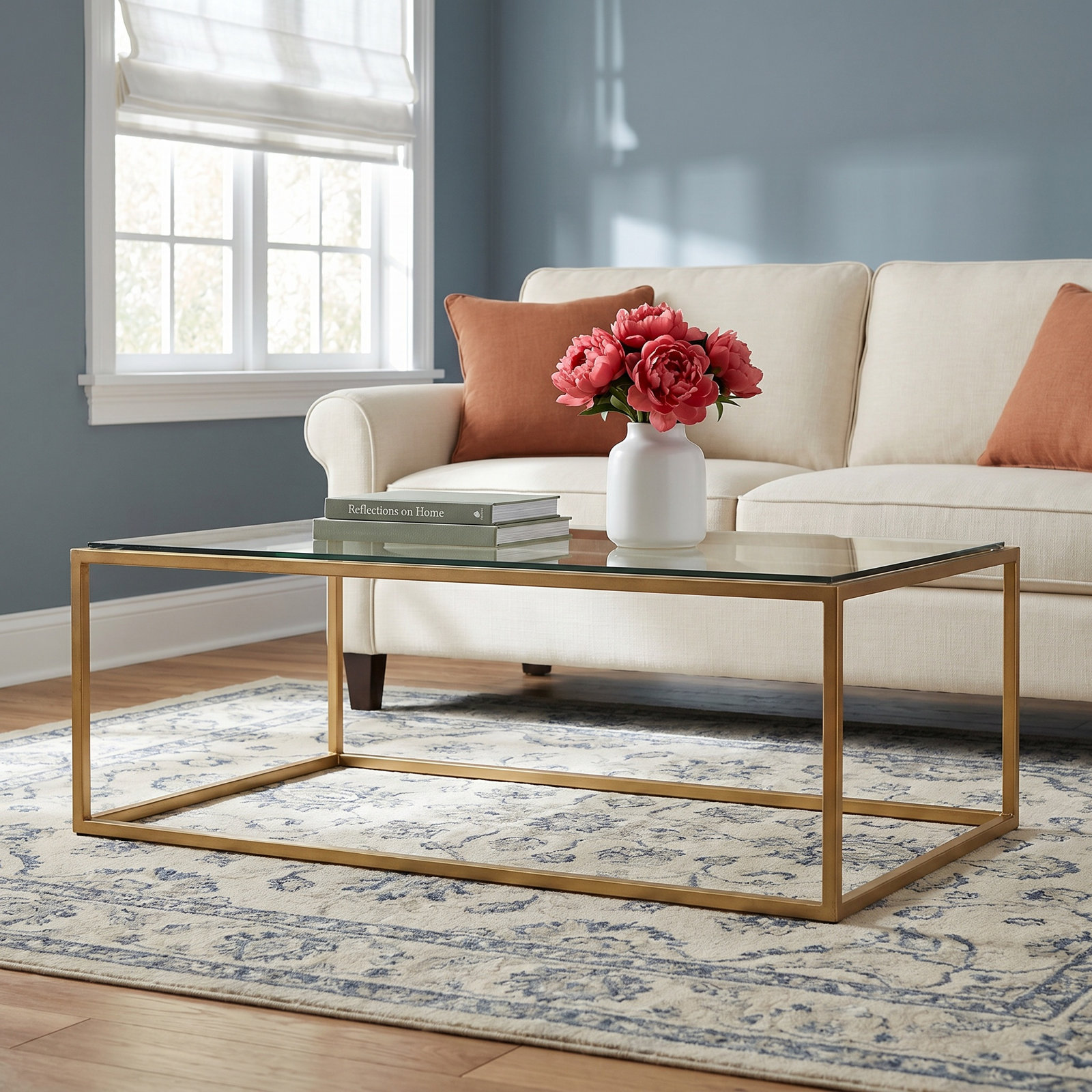 Evian Coffee Table, Gold