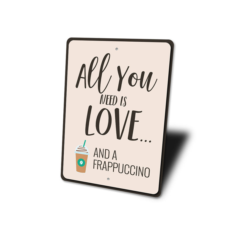 Plaque Frappuccino, H 18 po x l 12 po x P 0,06 po