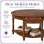 Table basse Calline Vintage avec tiroir et tablette de rangement Calline-421526052
