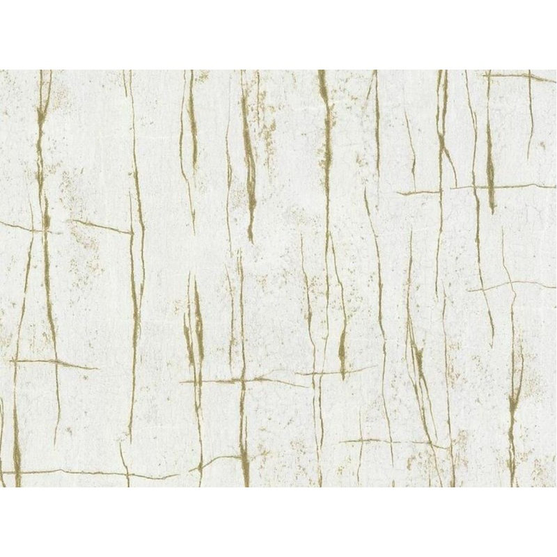 Rouleau de papier peint texturé 3 pi L x 21 po, Blanc / Doré