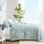 Lit double en coton double / grand Corail brodé, motifs de courtepointe décoratifs de chambre à coucher 4 pièces, coussins,-122457727-122457729