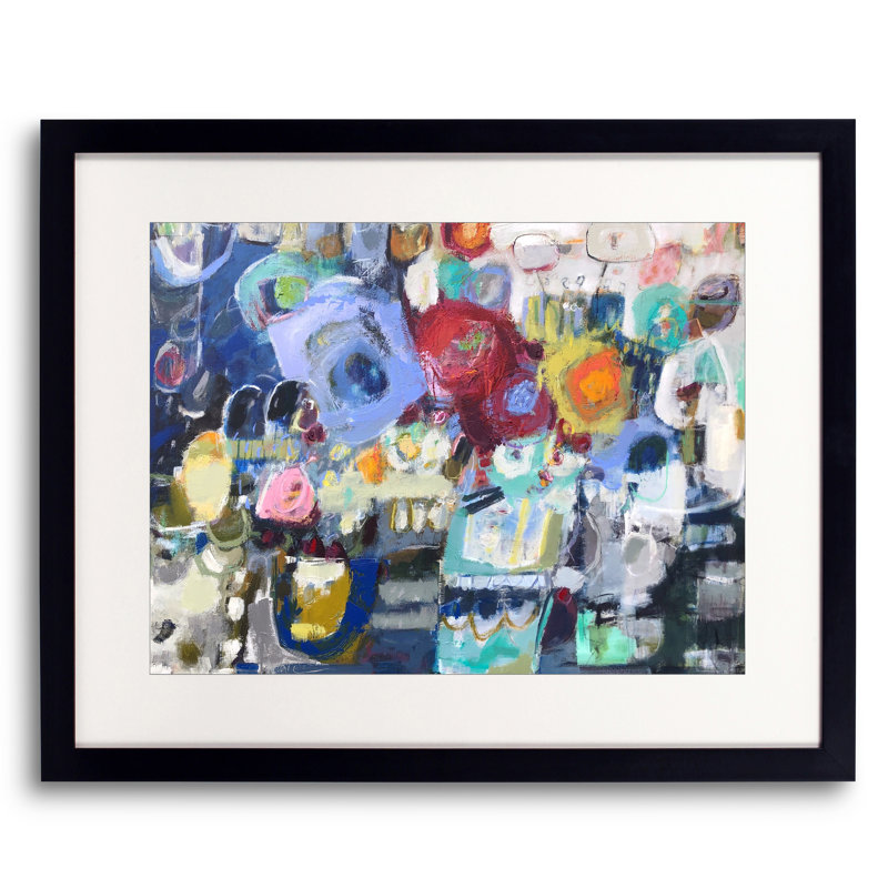 Jubilé par Elizabeth Chapman, H 17,25 po x l 21,25 po, Papier noir avec cadre photo