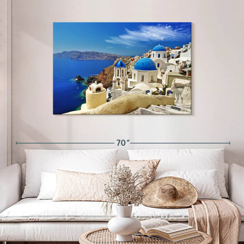 Ravi Santorini Cliffside Caldera, 30" H x 45" W