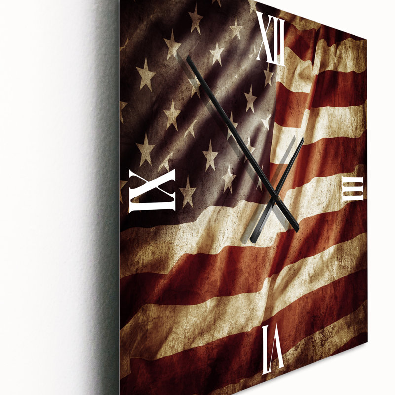 Drapeau américain - horloge murale moderne, Petit