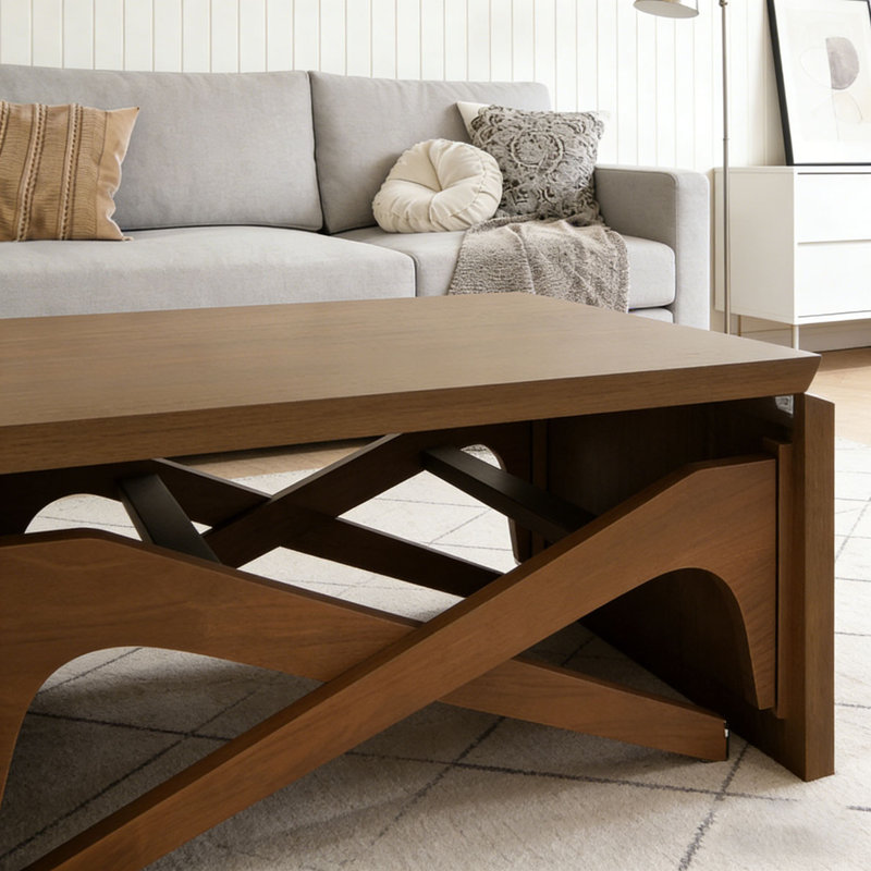 2 in 1 table, Expandable coffee table, Natural