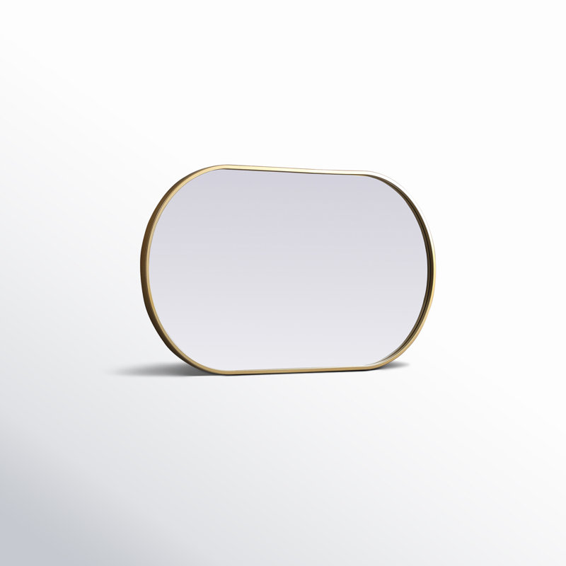 Sabine Metal Pill Wall Mirror, Brass, 36" x 20"