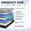 Grand matelas hybride italien LuxuryRest 12 po - Mousse à mémoire de forme à refroidissement avancé et ressorts ensachés pour un soulagement ultime de la pression