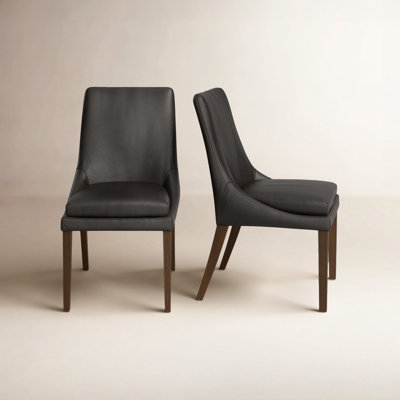 Niara Genuine Leather Parsons Chair