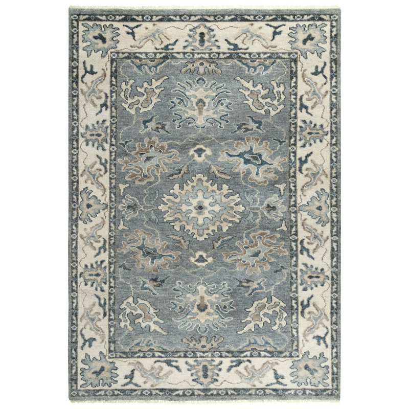 Tapis en laine noué à la main, Rectangle 2 pi x 3 pi