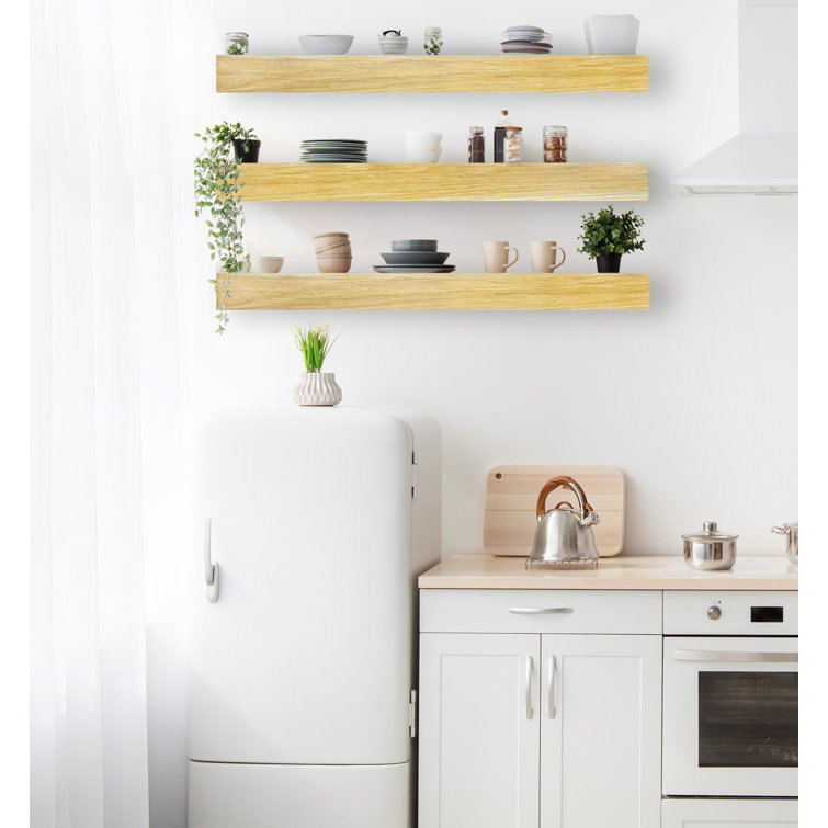 3 Piece Oak Floating Shelf