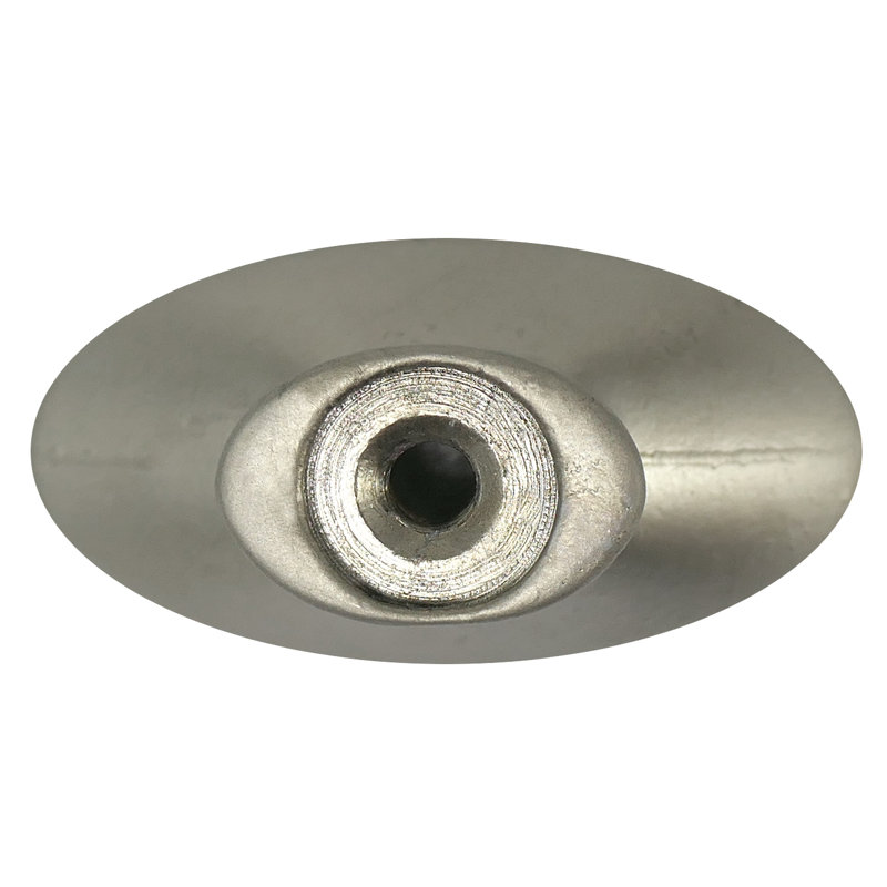 Satin Pewter Oval Knob with Mounting Hardware, 1.5-Inch