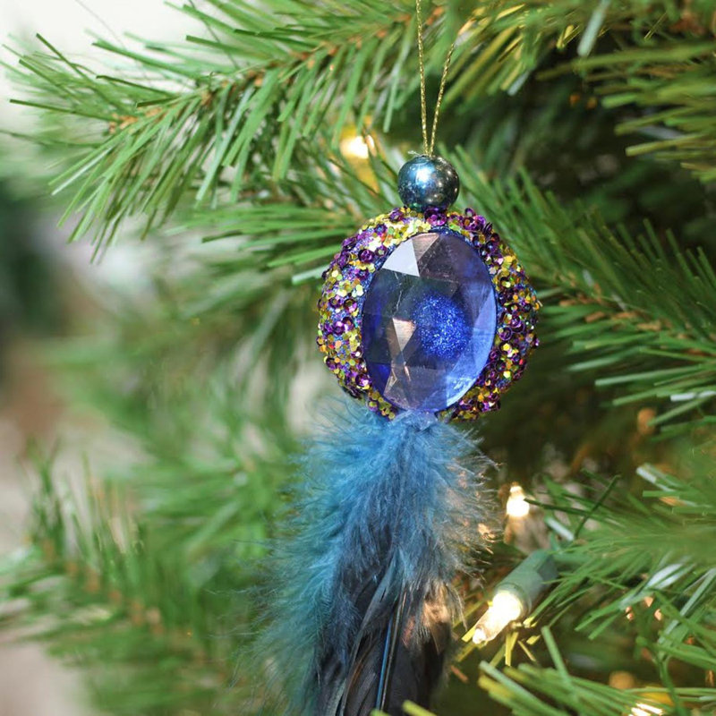 Ornement de Noël bijou suspendu, Bleu