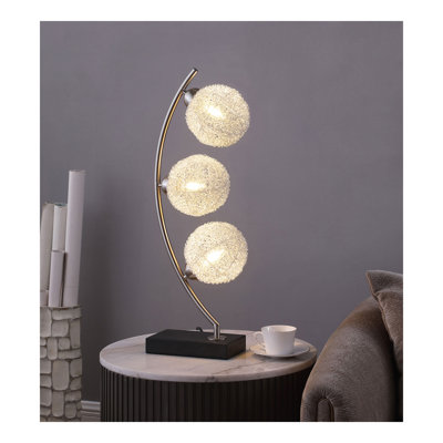 Lampe de table sphérique en métal tissé de 30 po McDougal