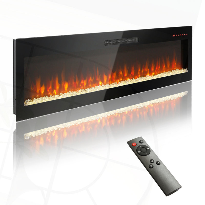 60" Recessed And Wall Mounted Fireplace