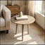 Table de bout ronde avec pieds robustes