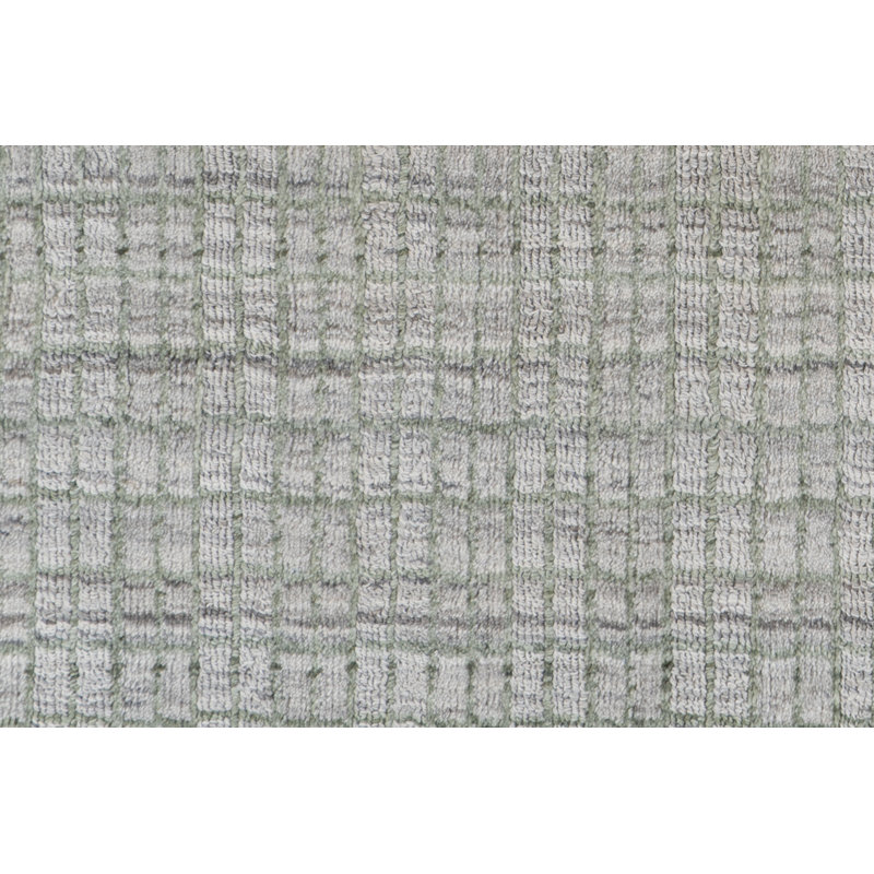 Hand Loomed Plaid Area Rug in Green