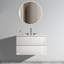 Meuble-lavabo mural de 30 po avec lavabo en céramique et trois trous de robinet, offrant une élégance intemporelle et une fonctionnalité améliorée.-110488754