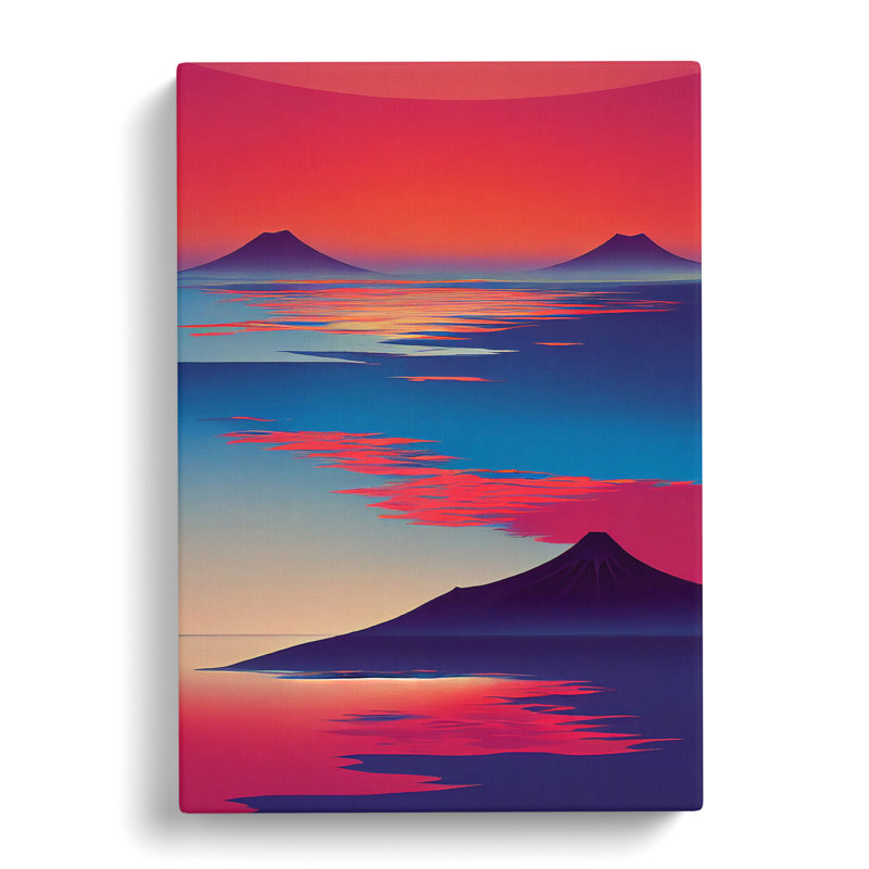 Premont Japanese Mountain Sunset Vol.1 - Wrapped Canvas, 60cm H x 40cm W x 3cm D