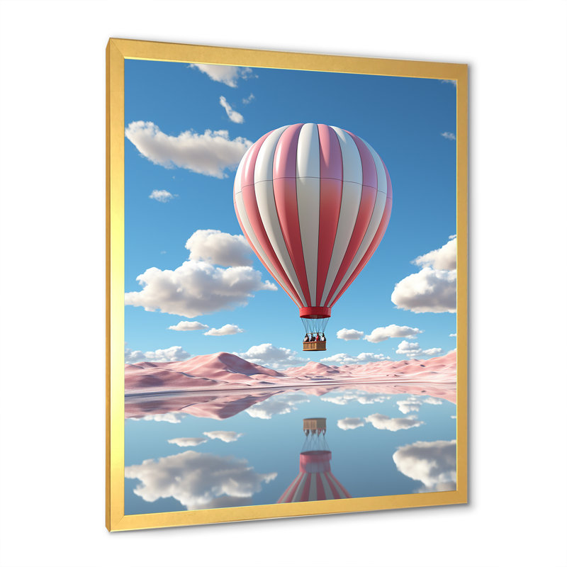 Skyhigh Balloon Whimsy III, H 20 po x l 12 po x P 1 po, Encadrement doré