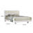 Yoki Full Size Bed W Underbed LED, Acrylic Gold Trim, White Frame-117559484-117559482