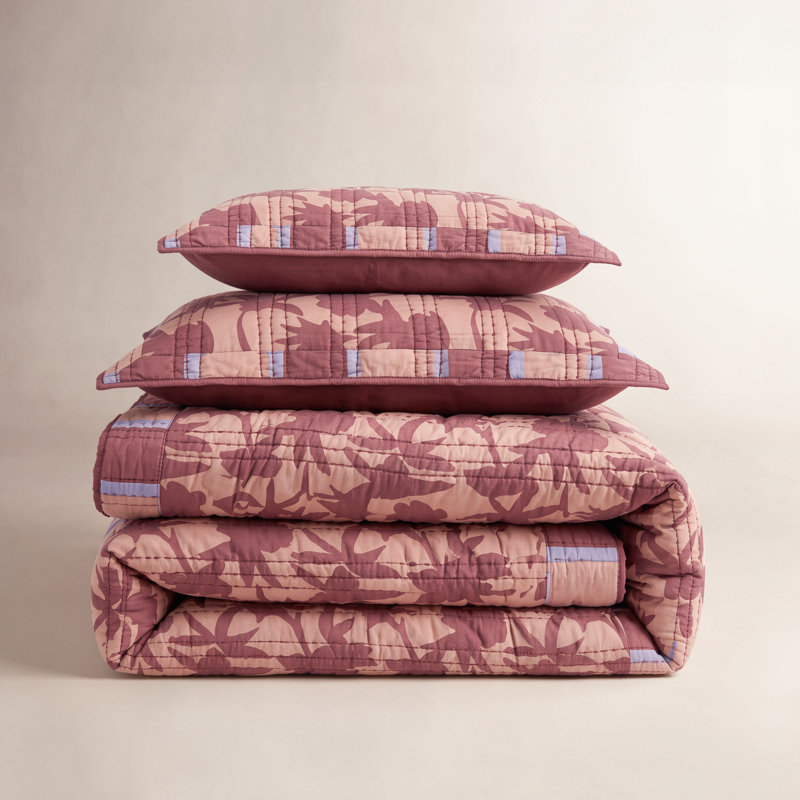 Natalia 100% Cotton Quilt Set, Full/Queen Quilt + 2 Standard Shams