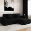 Grandes rayures, 106,3 pouces, compression, 3 sièges, style moderne, noir, dossier à coussin souple, chambre d'amis, compression moderne, assise confortable, adultes, chambre à coucher