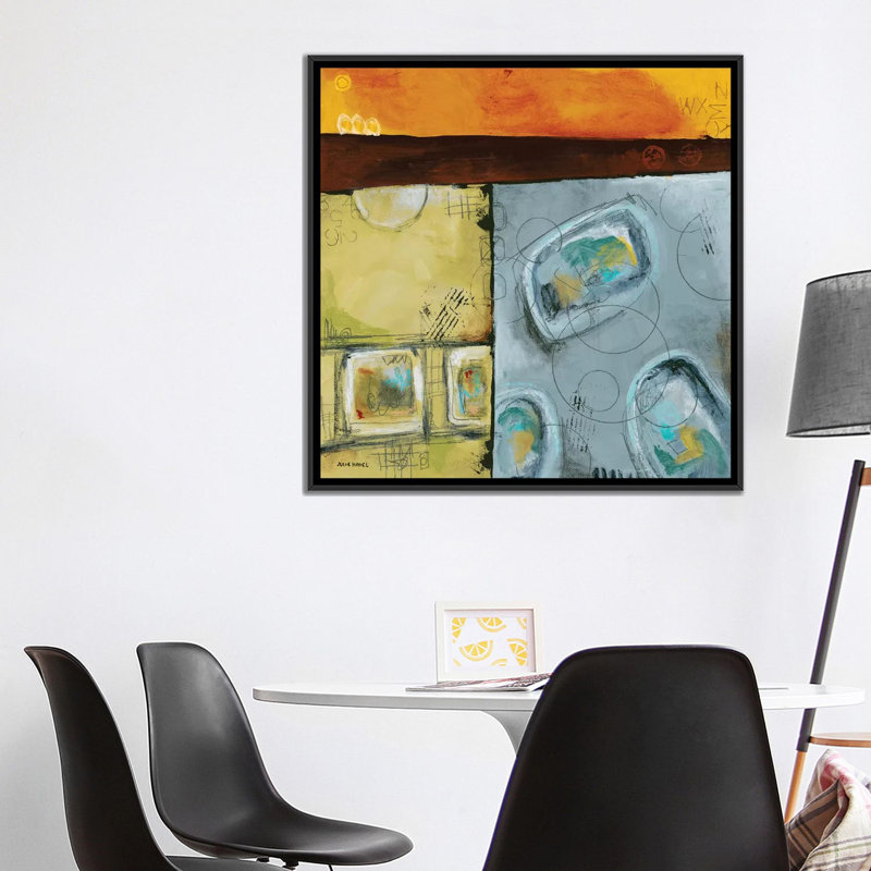 « unity iv », impression sur toile, H 18 po x l 18 po x P 1,5 po, Toile avec cadre noir, Pas de tapis