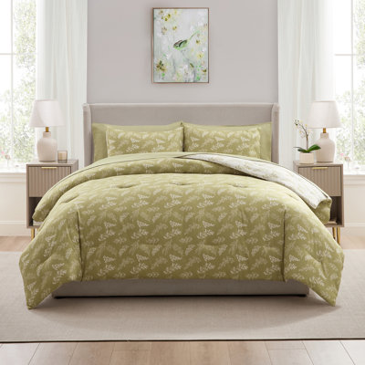 Nestl Botanical Bed in a Bag 7 piece Comforter Set with Sheets & Pillow Shams