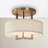 Hampton 3 - Light Shaded Drum Semi Flush Mount-719039034-719039035-719039047