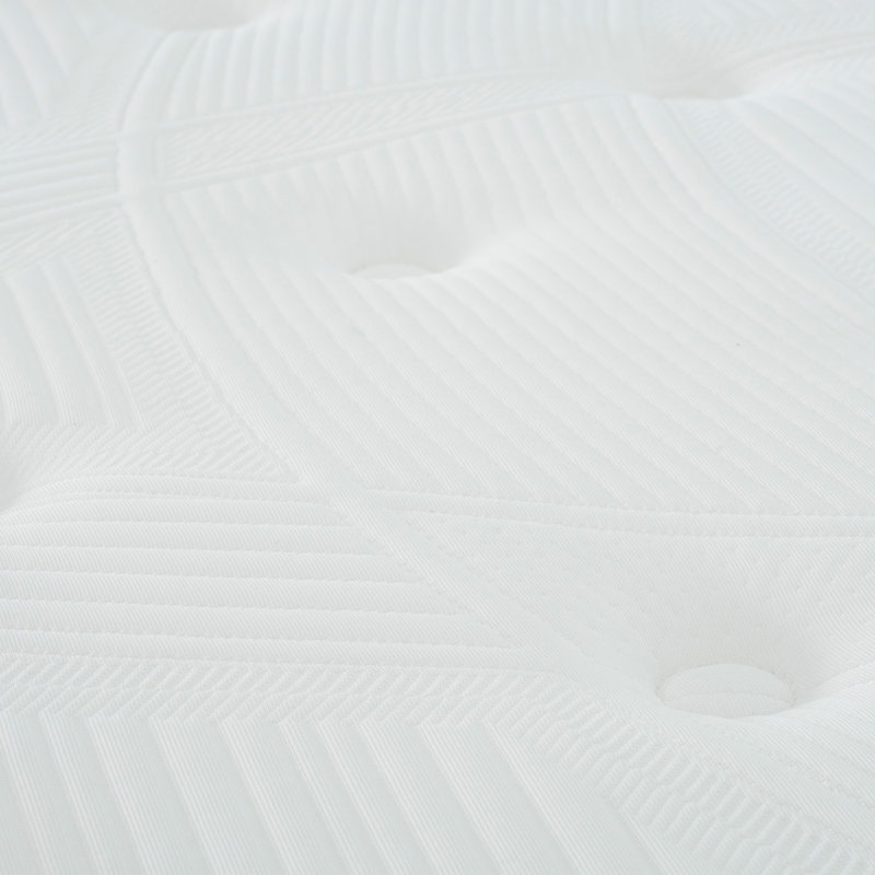Très grand lit Matelas, mousse viscoélastique imprégnée de gel et ressorts ensachés, blanc / gris - plateau Euro pour plus de soutien, réduction de la rayonne en matière inflammable, différentes tailles de repose-pieds, po, mousse, conception à ressorts, barrière,