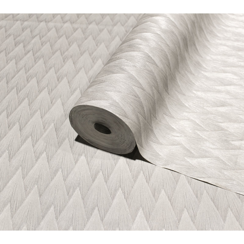 Papier peint embossé Timeless, Blanc