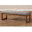 Banc rembourré en bois brun noyer Veronica-69474416