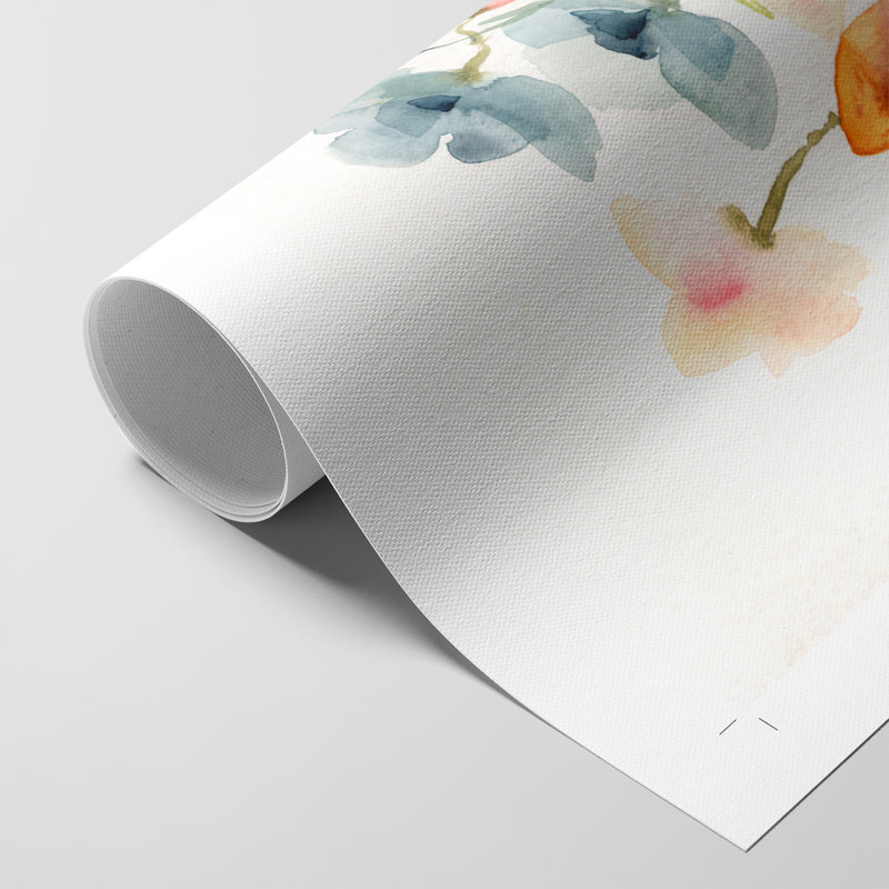 Coquelicots et petits pois - impression sur toile seulement - non encadrée, H 27 po x l 18 po
