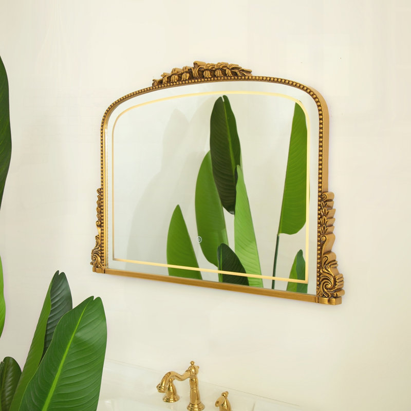 Miroir décoratif en polyuréthane 35 po de style rétro exquis 35 po