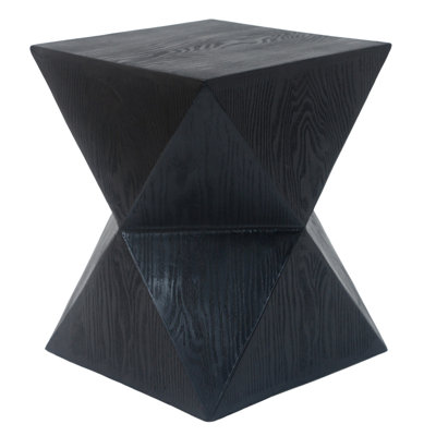 Patio Table Outdoor Concrete Side Table, Wood Grain Texture
