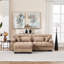 Canapé modulaire à assise profonde, canapé en forme de L moderne pour la maison