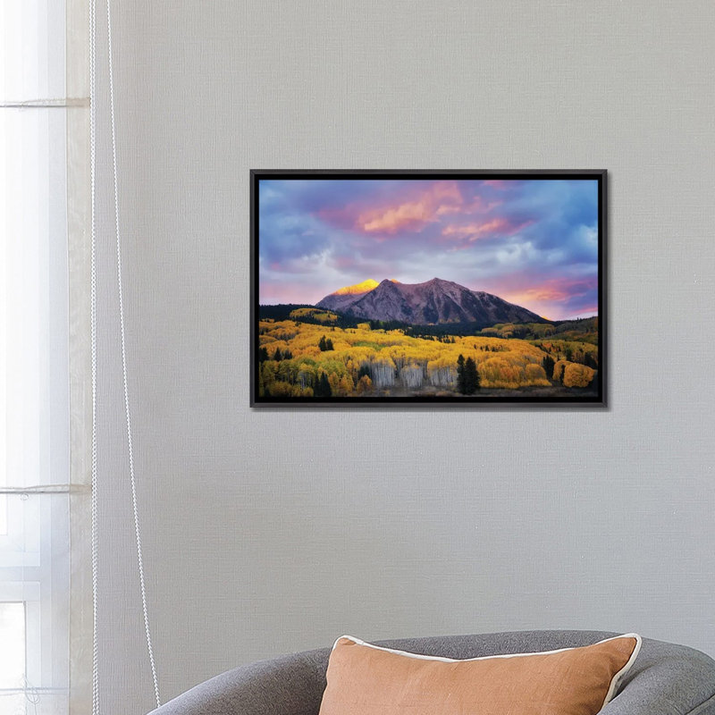 Colorado Autumn III - reproduction d'art murale - toile encadrée, 18 po x 26 po, Toile avec cadre, Noir patiné