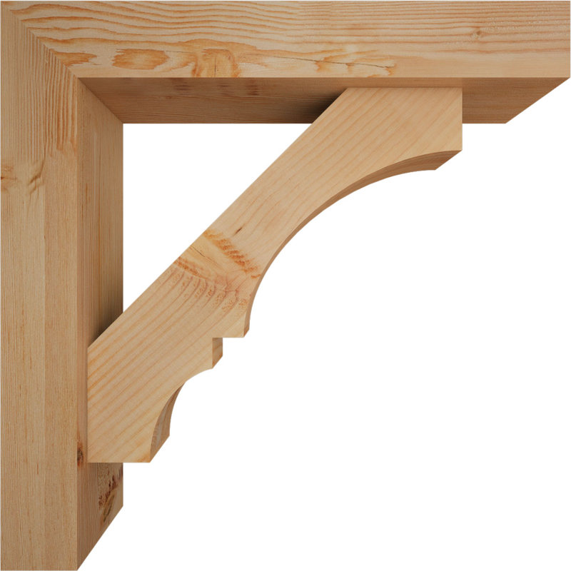 Support de bloc Balboa avec entretoise décalée, 26 x 26, Sapin Douglas de l 5 1/2 po (lisse)