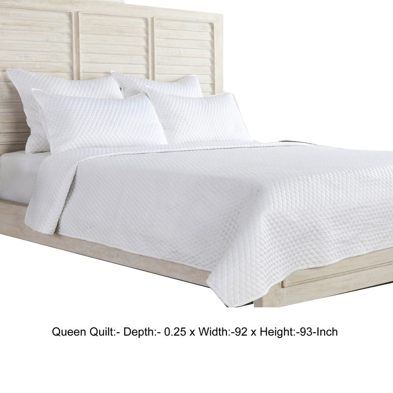Winthrop Quilt, White, Queen Quilt