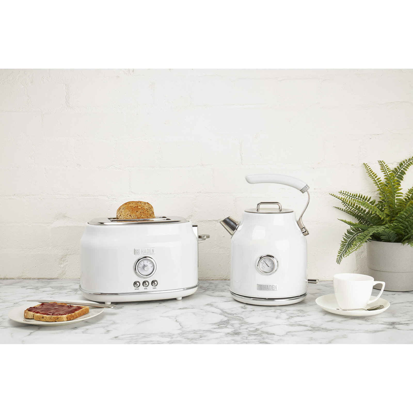 HADEN Dorset 2-Slice Toaster, Ivory
