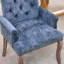 Chaise de salle à manger rembourrée en tissu de chenille-1995856624