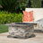 Coonrod Square Concrete Fire Pit Table with Lid